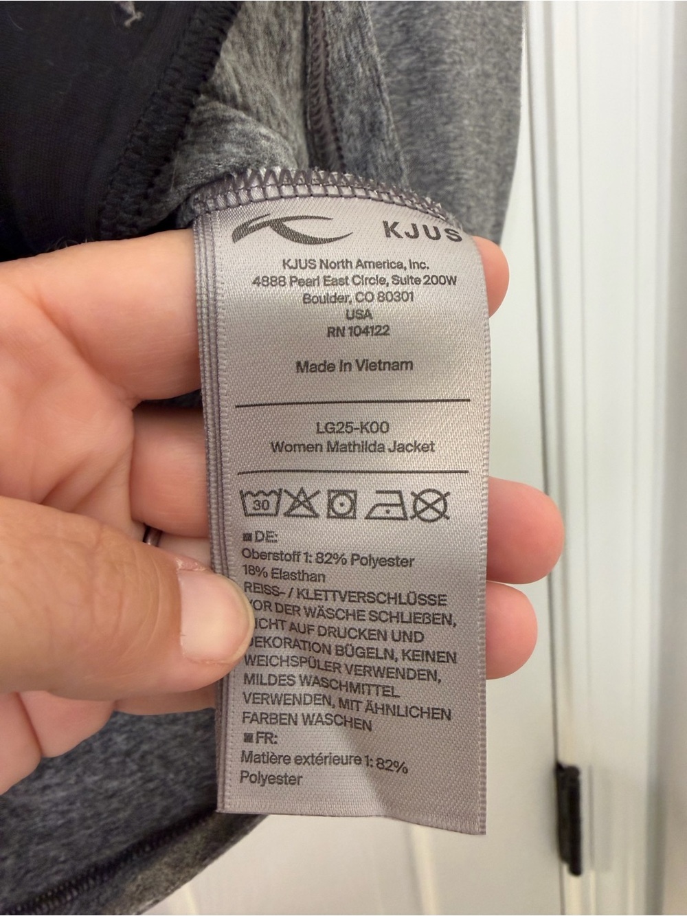 Women's Gray Hooded Utility Jacket by KJUS- Lightweight Zip Front - Picture 9 of 15